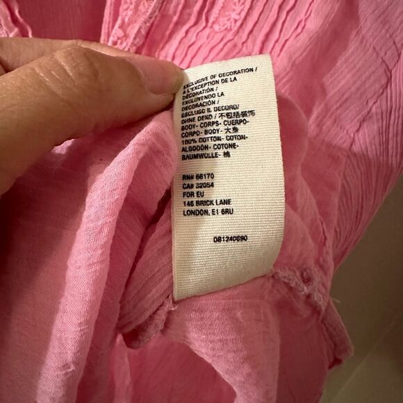 Free People | Clemence Lace Button Front Shirt Blouse | Peasant/Cottage Style XL - Picture 12 of 14